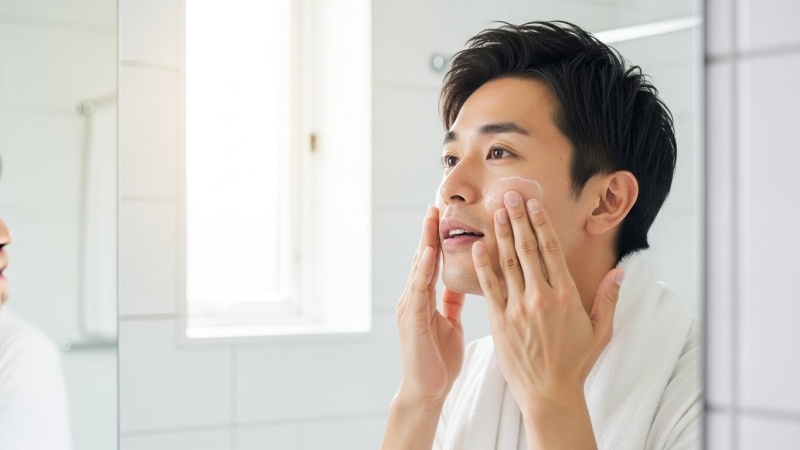 仕上げは「外壁塗装（スキンケア）」。男こそ化粧水を使うべき理由