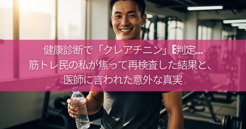 健康診断で「クレアチニン」E判定…筋トレ民の私が焦って再検査した結果と、医師に言われた意外な真実