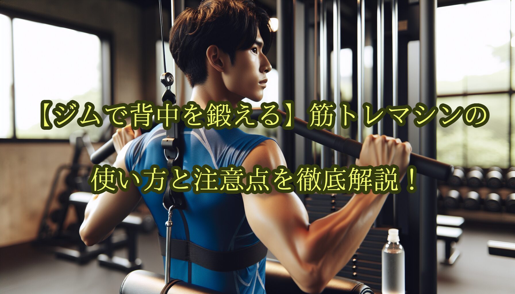 【ジムで背中を鍛える】筋トレマシンの使い方と注意点を徹底解説！