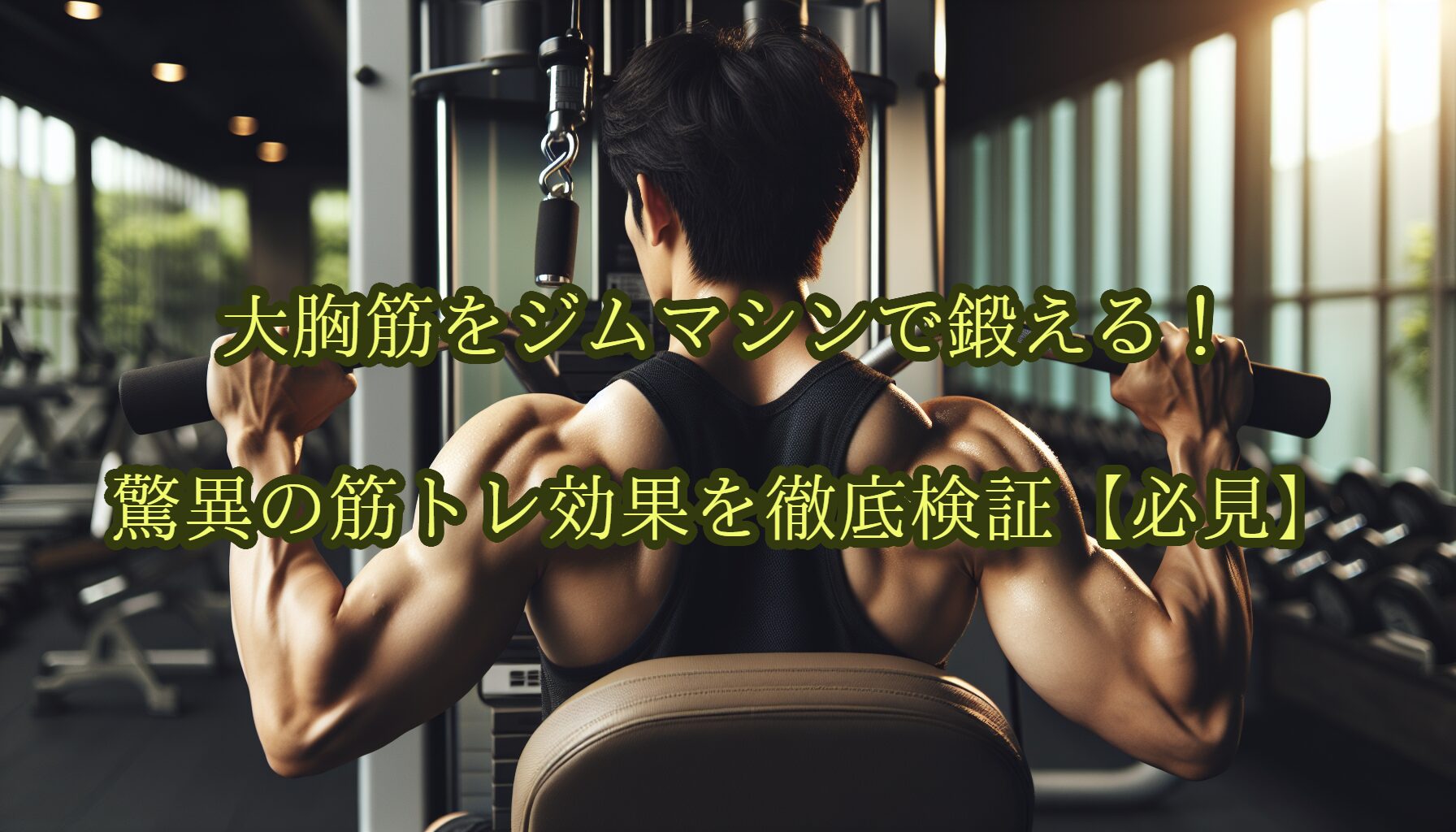 大胸筋をジムマシンで鍛える！驚異の筋トレ効果を徹底検証【必見】
