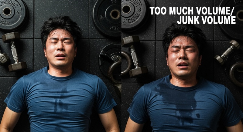 【間違い③】トレーニングボリュームが「少なすぎる」or「多すぎる」