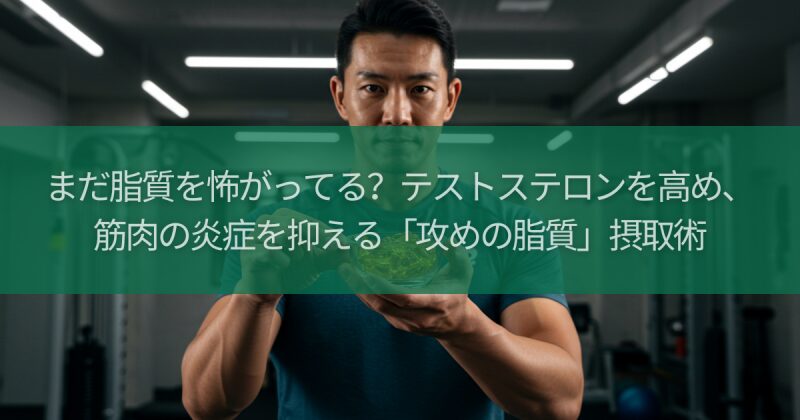 まだ脂質を怖がってる？テストステロンを高め、筋肉の炎症を抑える「攻めの脂質」摂取術