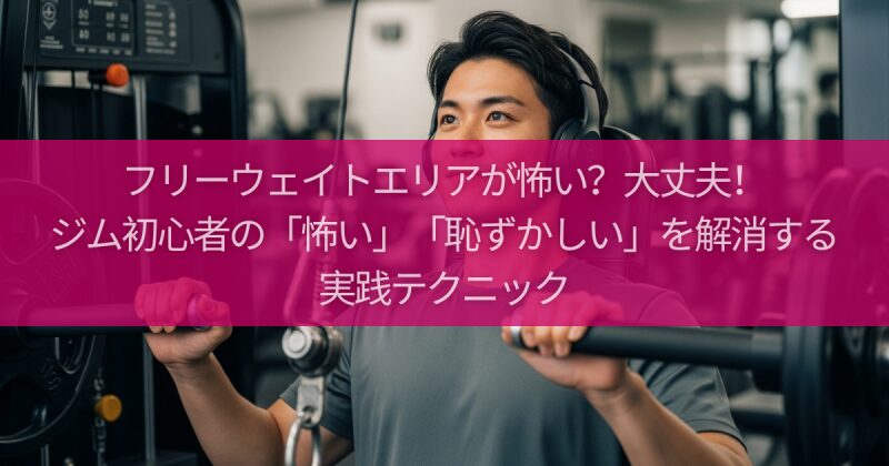 フリーウェイトエリアが怖い?大丈夫!ジム初心者の「怖い」「恥ずかしい」を解消する実践テクニック