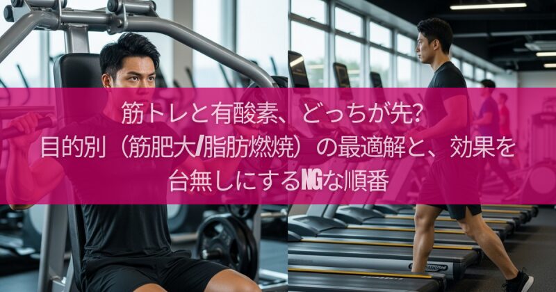 筋トレと有酸素、どっちが先?目的別(筋肥大/脂肪燃焼)の最適解と、効果を台無しにするNGな順番
