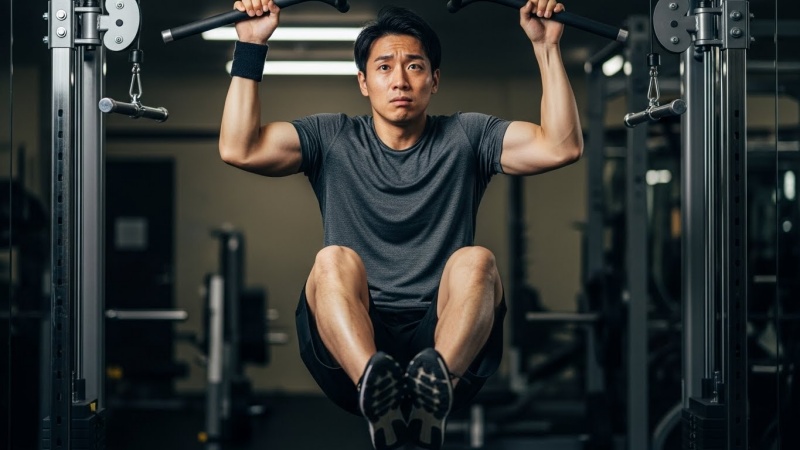 なぜ、ラットプルダウンが70kg引けても「懸垂」は1回もできないのか?