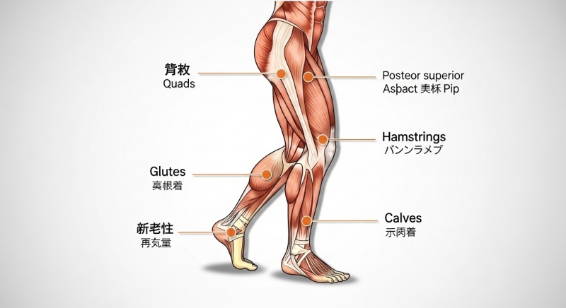 脚の筋肉を理解する：鍛えるべきは「4つのエリア」
