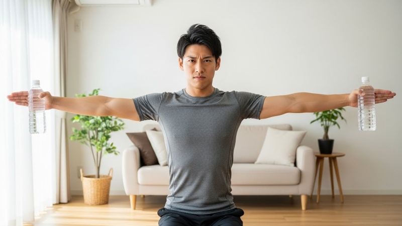 家トレの限界を超える。ペットボトルやチューブを使った「ドロップセット」