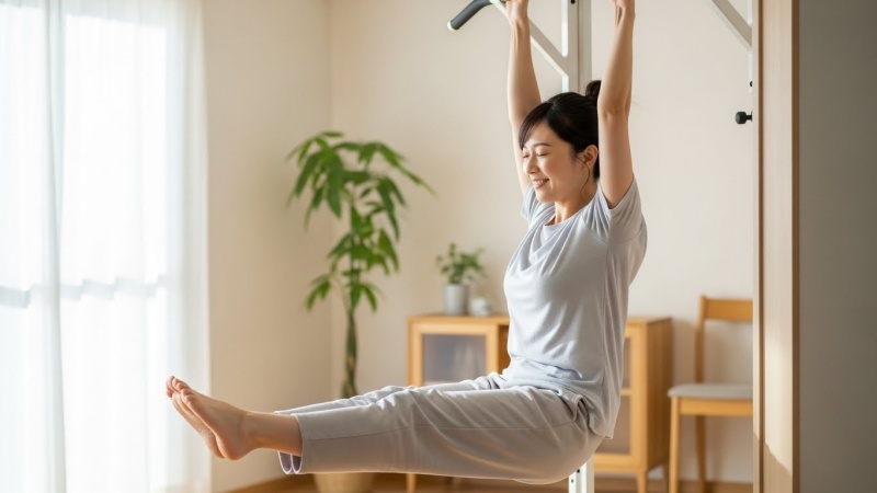 【体験談】「懸垂バー」を買って洗濯物干しにしていた主婦が、肩こり解消のために再開した結果