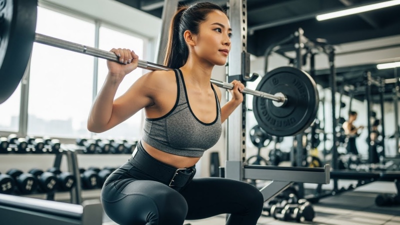 【体験談】スクワット40kgでフラついていた女性が、ベルトを巻いて60kgを安定させた話