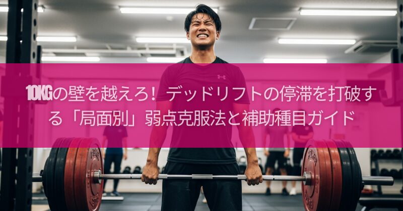10kgの壁を越えろ！デッドリフトの停滞を打破する「局面別」弱点克服法と補助種目ガイド