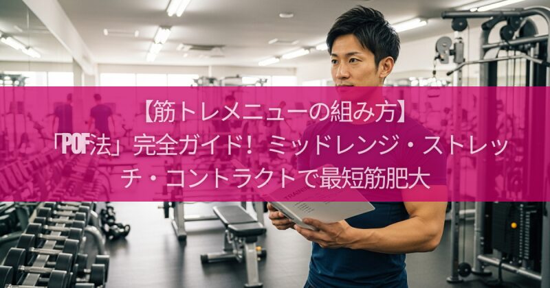 【筋トレメニューの組み方】「POF法」完全ガイド！ミッドレンジ・ストレッチ・コントラクトで最短筋肥大
