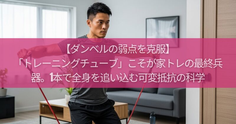 【ダンベルの弱点を克服】「トレーニングチューブ」こそが家トレの最終兵器。1本で全身を追い込む「可変抵抗（バリアブル・レジスタンス）」の科学