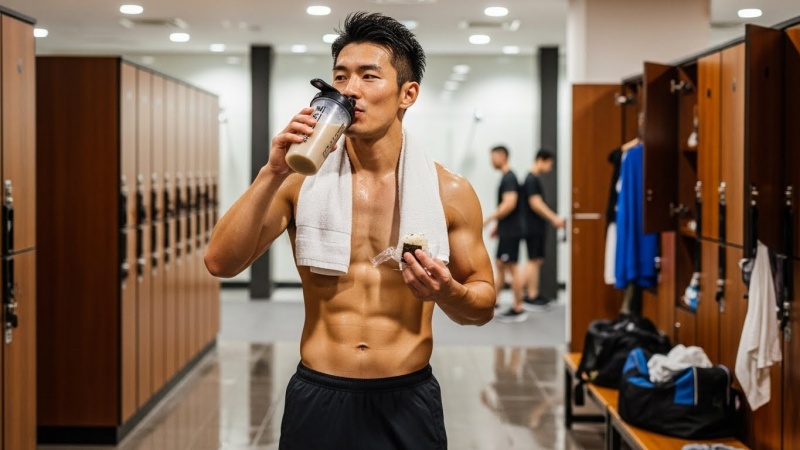 【作業後（ポストワークアウト）】ゴールデンタイムに「プロテイン＋糖質」