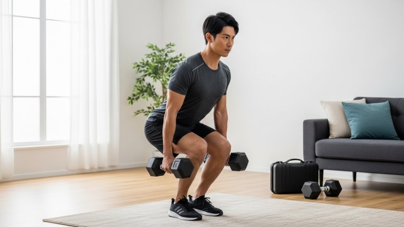 家トレ派も安心。「ダンベルデッドリフト」のやり方と注意点