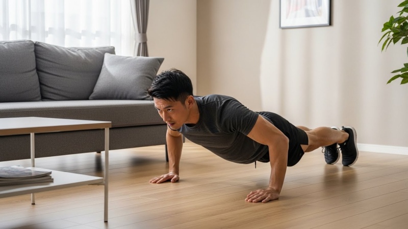 【自宅編】自重で上部を爆破せよ！「デクライン・プッシュアップ」の極意