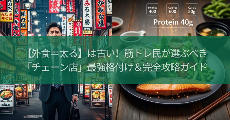【外食＝太る】は古い！筋トレ民が選ぶべき「チェーン店」最強格付け＆完全攻略ガイド
