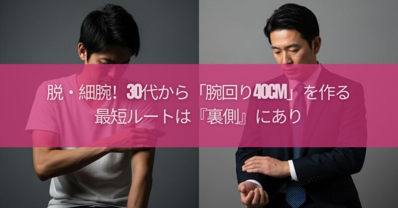 脱・細腕！30代から「腕回り40cm」を作る最短ルートは『裏側』にあり